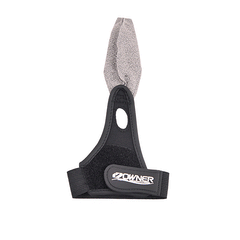 Owner single finger surfcasting glove in black with grey finger cover, designed for fishing comfort and grip